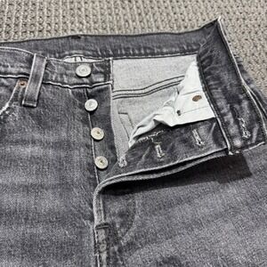 Levi's Jeans Women's 27x28 Black 501 S Skinny Premium Button High Rise Fade